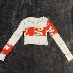 Urban outfitters long sleeved cropped shirt